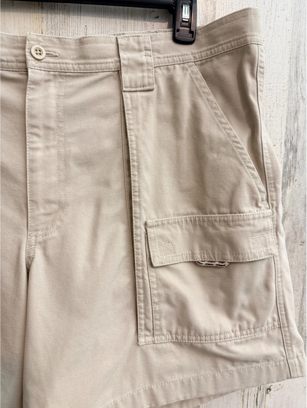 L.L.Bean Women’s 38W Khaki Cargo Utility Shorts Comfort Waist Y2K